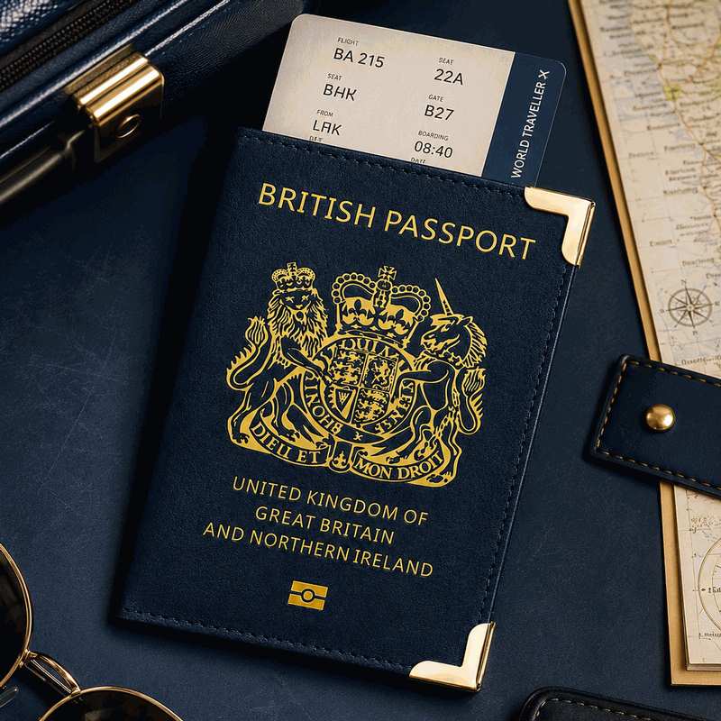 Passport Cover - Blue - D0001 - Image 2