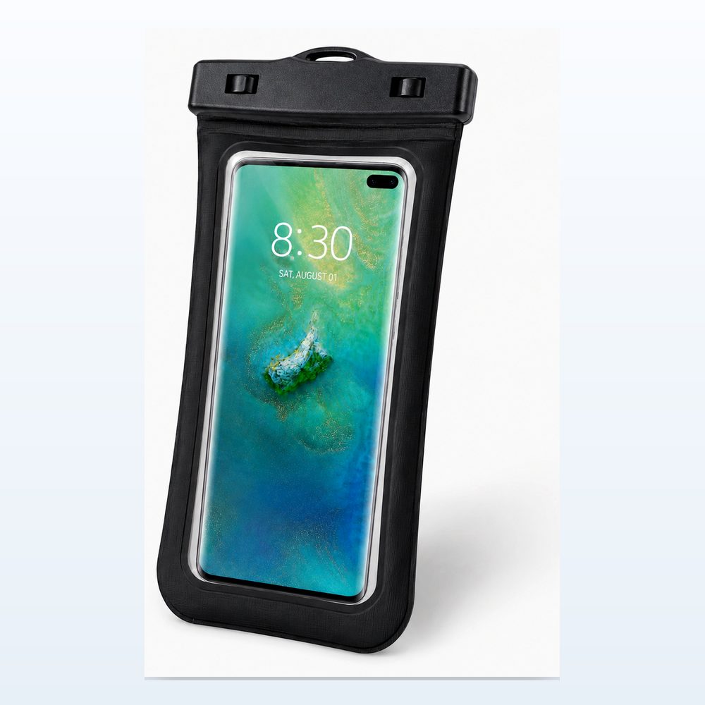 Universal Waterproof Phone Pouch Touchscreen Case for Swimming Black - D0011 - Image 4